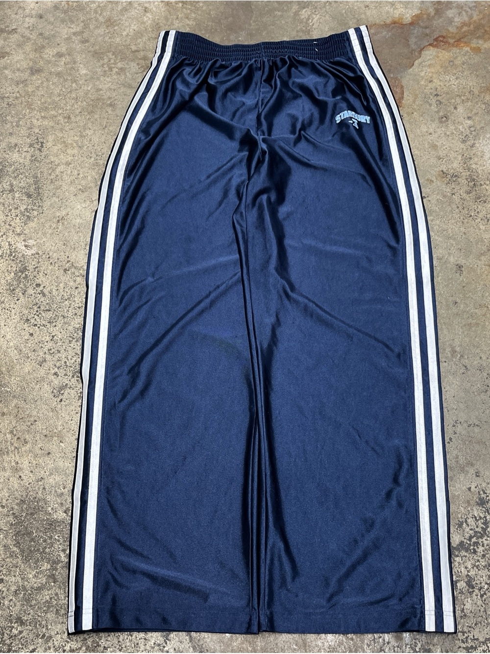 Y2K Starbury Snap Track Pants Men’s Extra Large Chrome Blue Breathable Sports